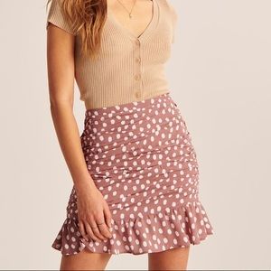 Abercrombie & Fitch Ruched Mini Skirt